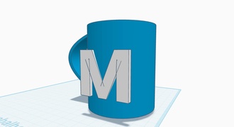 Caneca Azul do Manual do Mundo 3D