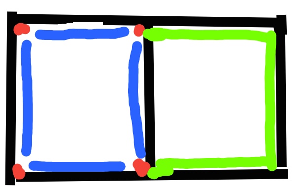 4º Pegue a garrafa pet e corte dois retangulos 5x10cm e dois retangulos 5x7,5cm (tao em azul)