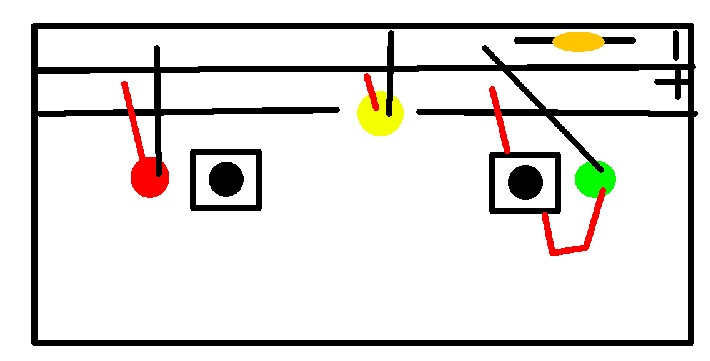 Conecte os jumpers no conector da bateria, e posicione os botões, em seguida coloque os leds, e os resistores atras no positivo onecte os botões com o positivo e faça isso duas veses uma de cada lado