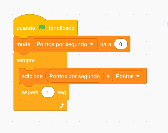 Coloque, no novo personagem, o comando na foto para definir pontos por segundo