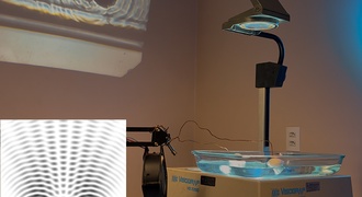 Demonstração do padrão de interferência construtiva e destrutiva.