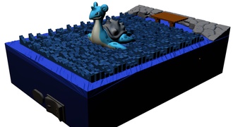 Projeto de enfeite de mesa com ondas automaticas