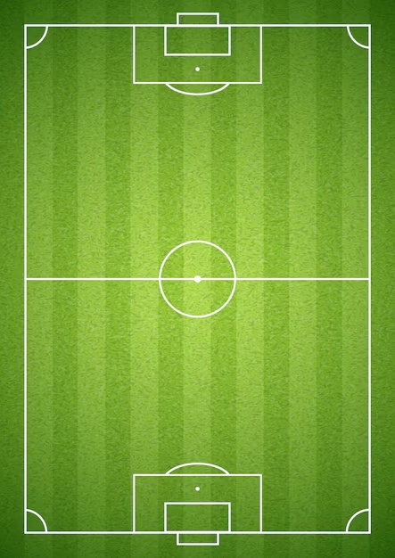 Agora, pesquise uma imagem de campo de futebol como esta e desenhe essa imagem nas folhas coladas.