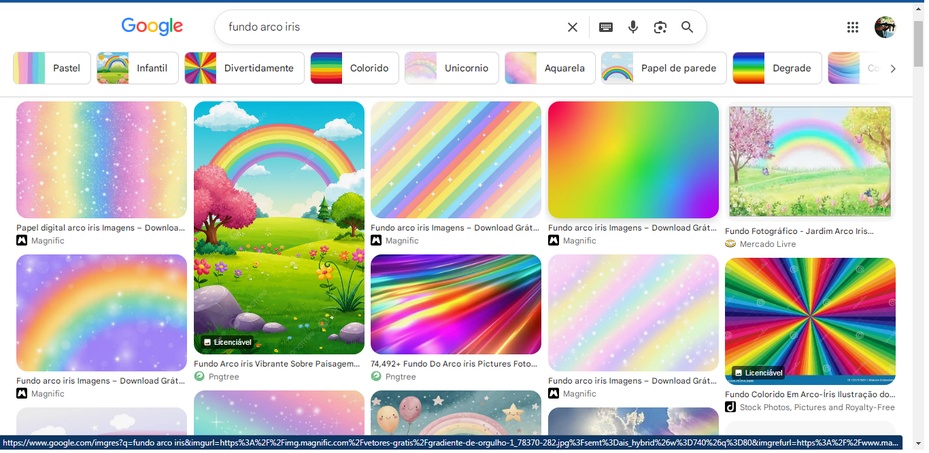 pesquisa fundo arco iris ou pode pegar lá no inicio