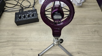 Mini suporte anti-vibração para microfone de lapela