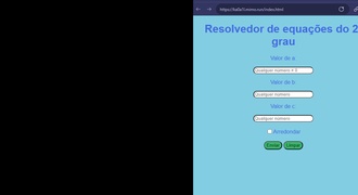 Calculador de equações do segundo grau