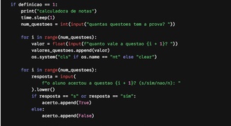 CALCULADORA DE NOTAS E CALULADORA EM PYTHON 10 EM 1