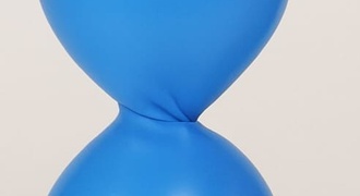 Mini bomba caseira inofensivo com balão de festa