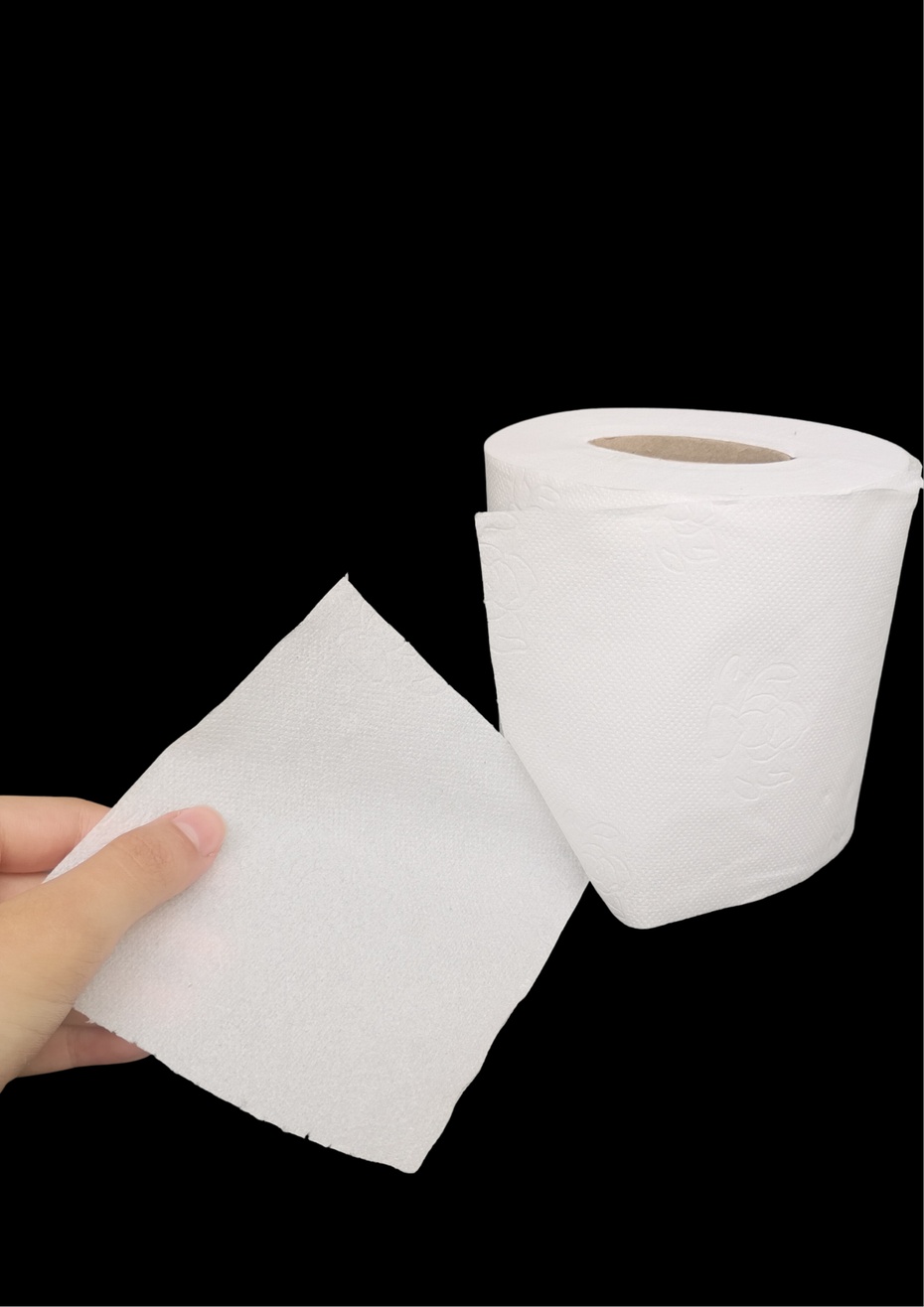 Separe entre 5 e 6 folhas de papel higiênico se for de folha dupla. Se for de folha única use o dobro.