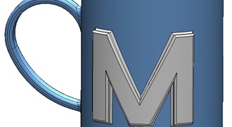 Caneca azul Manual do Mundo 3D modificada