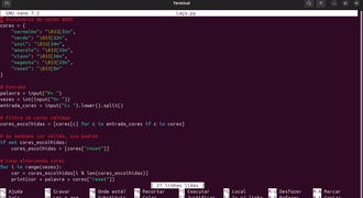Script em Python "Laço de repetição colorido"