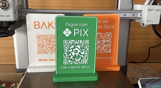 Placa PIX personalizada para impressão 3D - com gerador gratuito
