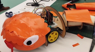 Peixe controlável com microbit Mauá